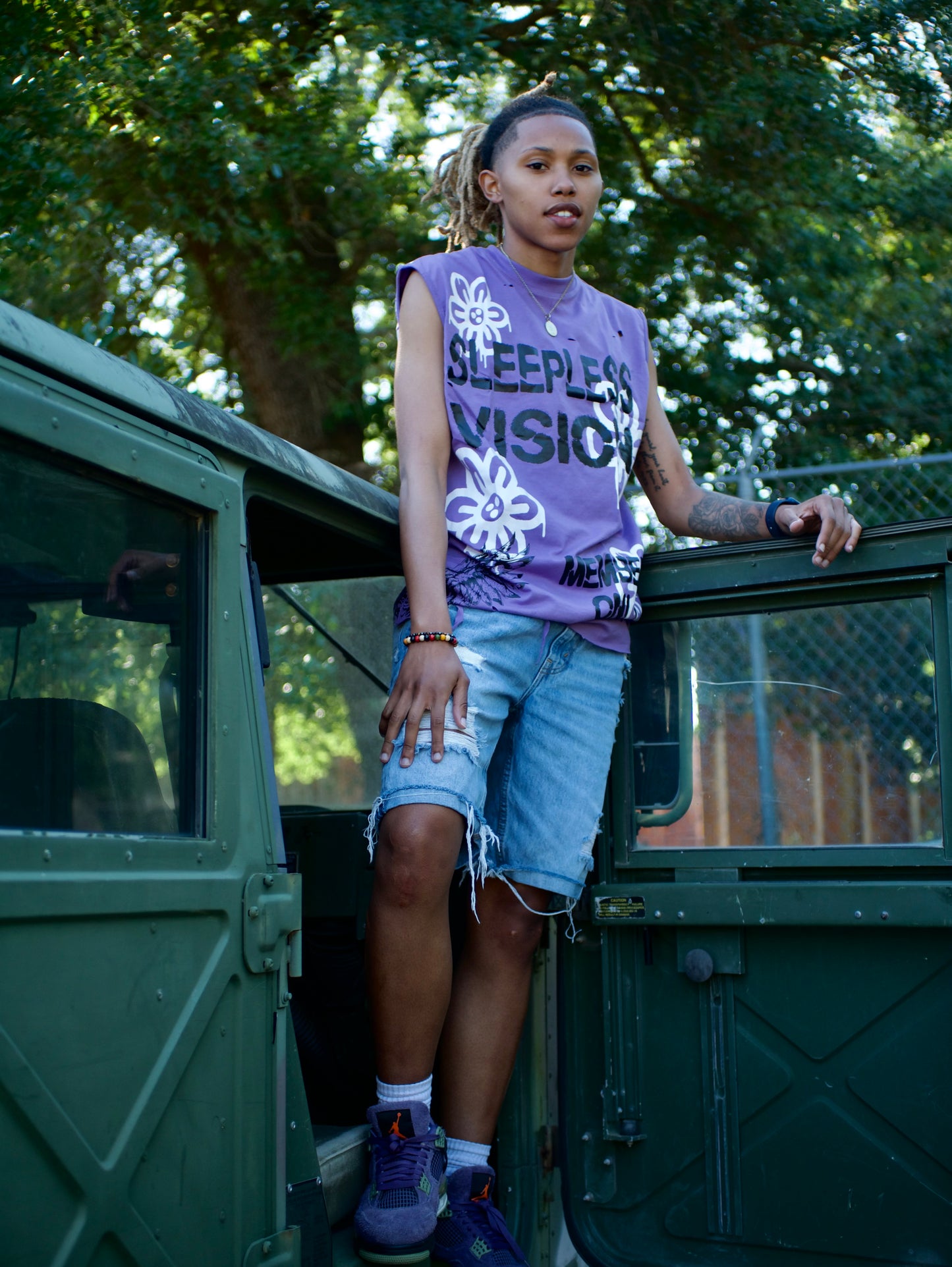 Rich Mauve GHET sleeveless tee